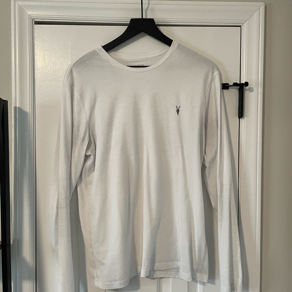 Allsaints White Long Sleeve T-Shirt